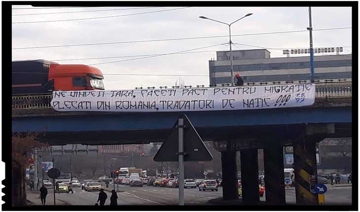 Se înmulțesc reacțiile împotriva Pactului pentru migrație: "Ne vindeți țara, faceți pact pentru migrație", Foto: facebook.com/peluzasudcraiova1997