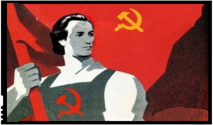Blasfemie! Chipul lui Eminescu folosit pentru ilustrarea unui poster de propagandă comunistă, Foto: eurozpravy.cz