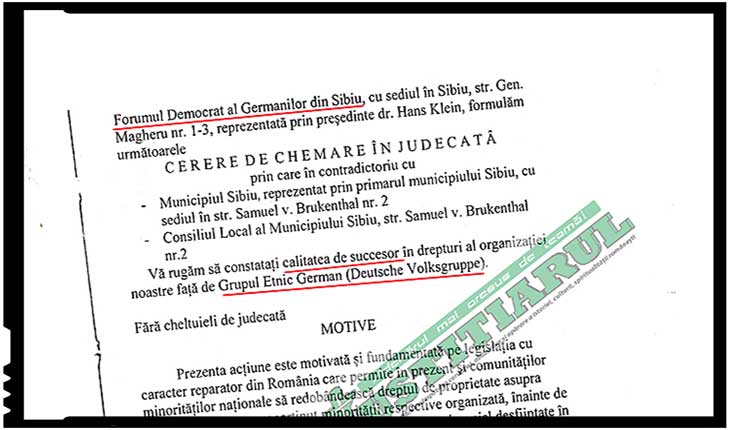 Tupeu inimaginabil: cei care s-au erijat în succesorii Deutsche Volksgruppe in Rumänien reclamă românii la CNCD, Foto: Justitiarul.ro