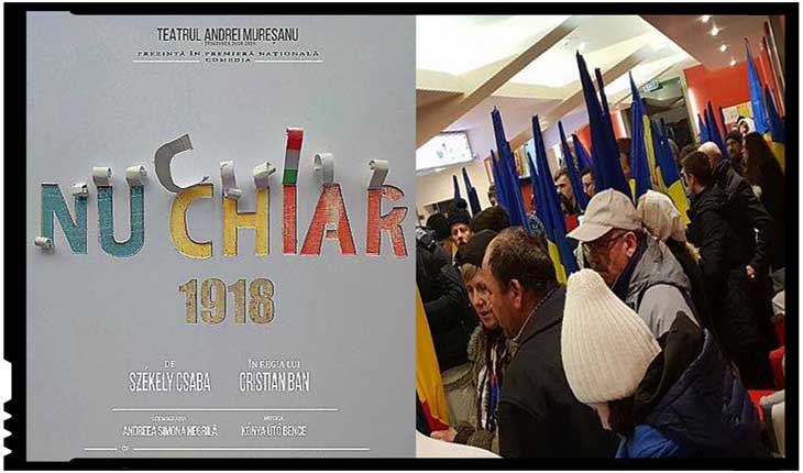 Un teatru ”nu chiar” românesc însă întreținut chiar din bani românești: continuă sfidarea românilor la Sfântu Gheorghe, Foto: Facebook / Florin Palas