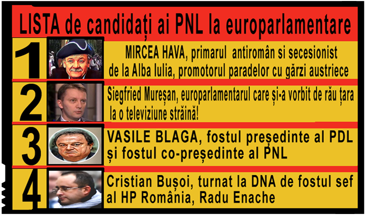 Listă horror din partea PNL pentru europarlamentare? Cel puțin capii de listă...