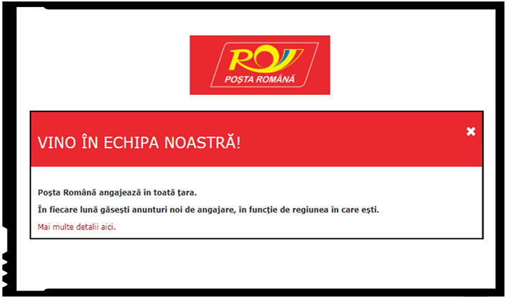 Poșta Română angajează în toată țara! Anunțuri de angajare în toate regiunile