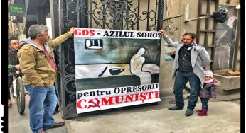 Protest în fața cuibului de bolșevici de la GDS