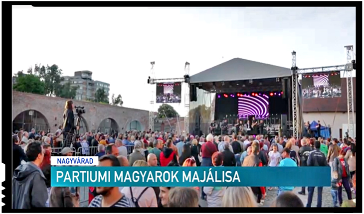 Bani publici folosiți pentru segregare etnică la Oradea: UDMR Bihor informează doar publicul maghiar, Foto: captură TV Erdélyi Magyar Televízió
