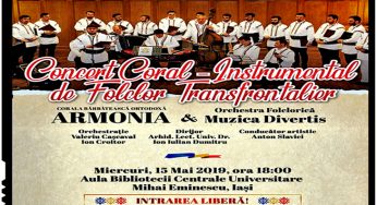 Concert Coral – Instrumental de Folclor Transfrontalier la Iași
