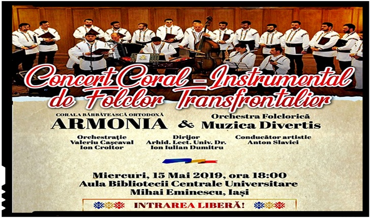 Concert Coral - Instrumental de Folclor Transfrontalier la Iași, Foto: facebook.com/iubiresiincredere