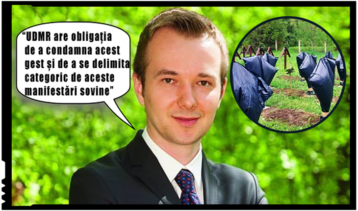 Daniel Gheorghe: Profanarea mormintelor eroilor români de la Valea Uzului este o blasfemie fără margini și un act antiromânesc. UDMR are obligația de a condamna acest gest, Foto: facebook.com/daniel.gheorghe.374549