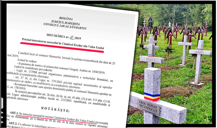 De noaptea minții! Un CL din județul Harghita hotărăște interzicerea accesului într-un cimitir de pe teritoriul unei localități din Județul Bacău?