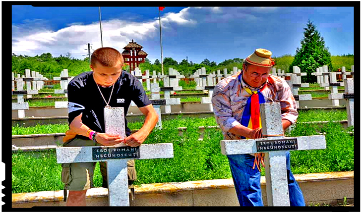 Comemorare emoționantă la Cimitirul Eroilor Români de la Țiganca, din Republica Moldova, Foto: Facebook / Valentina Meșina