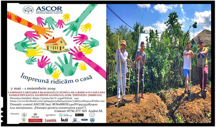 Tinerii de la ASCOR Iași construiesc o casă pentru 2 copii rămași fără sprijin, Foto: facebook.com/iasi.ascor