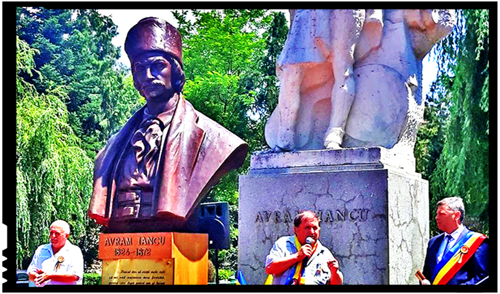 Un bust al lui Avram Iancu a fost inaugurat la Brad, în județul Hunedoara, Foto: Facebook / Societatea AVRAM IANCU din România