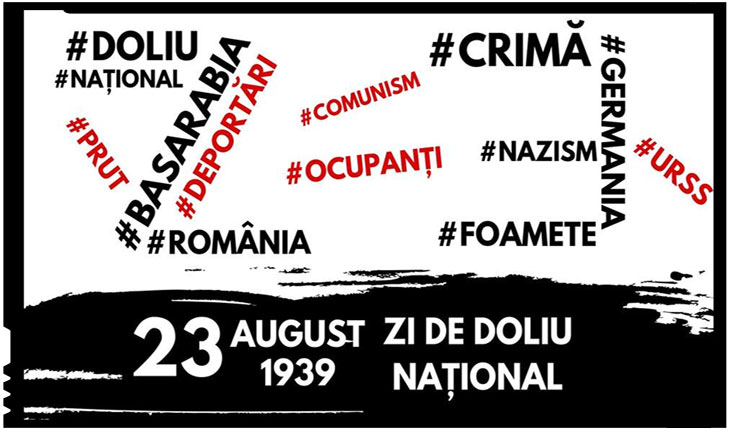 Ziua de 23 August, declarată Zi de doliu Național în Republica Moldova, Foto: Facebook / Basarabia e România