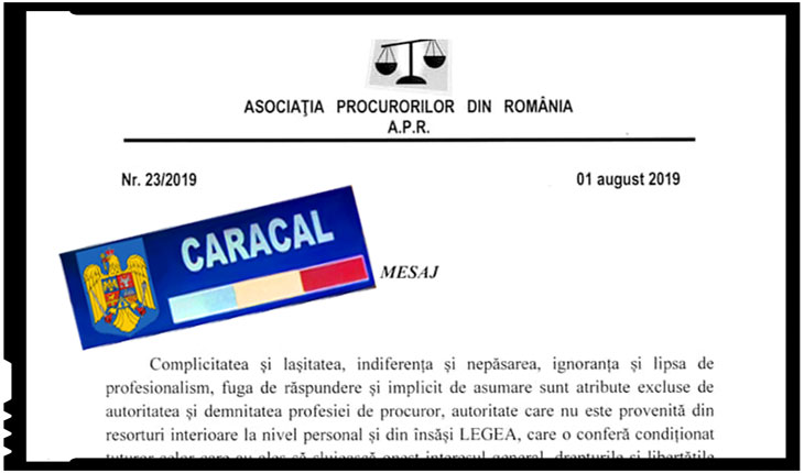 Asociația Procurorilor din România: Complicitatea şi laşitatea, indiferenţa şi nepăsarea, ignoranţa şi lipsa de profesionalism, fuga de răspundere şi implicit de asumare sunt atribute excluse de autoritatea şi demnitatea profesiei de procuror