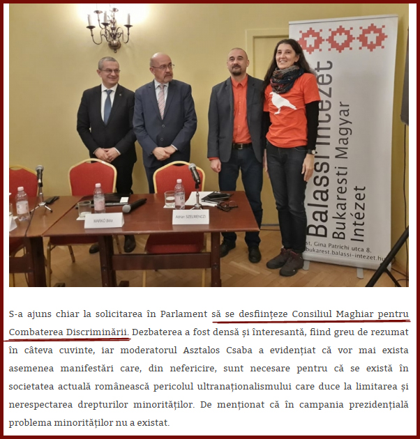 Antiromânii de la Corbii Albi recunosc adevărul despre CNCD: de fapt acesta este "Consiliul Maghiar pentru Combaterea Discriminării"!?, Foto: captură corbiialbi.ro