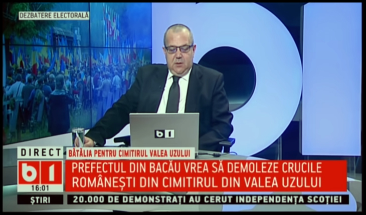 Noul prefect de Bacău în slujba UDMR-ului: vrea să demoleze crucile românești de la Valea Uzului, Foto: B1 TV