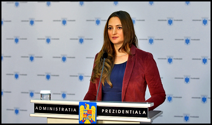 Radu Banciu: "Mădălina Dobrovolschi și-a dat demisia. Să facă pe purtătorul de cuvânt la unul care mai mult tușea decât vorbea", Foto: presidency.ro