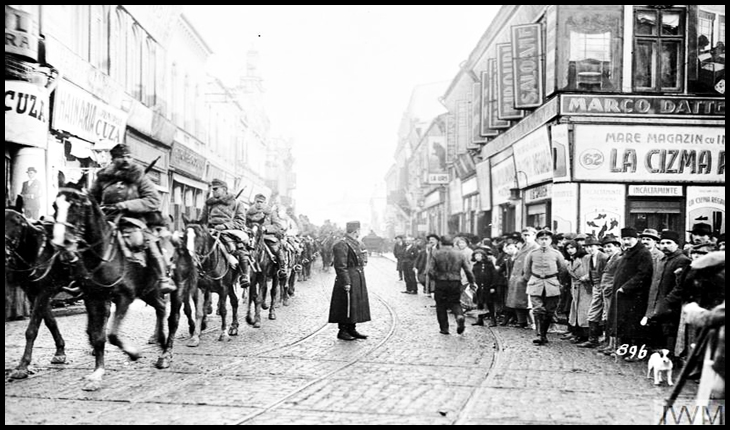Armata a IX-a Germană intrând în București pe 6 decembrie 1916