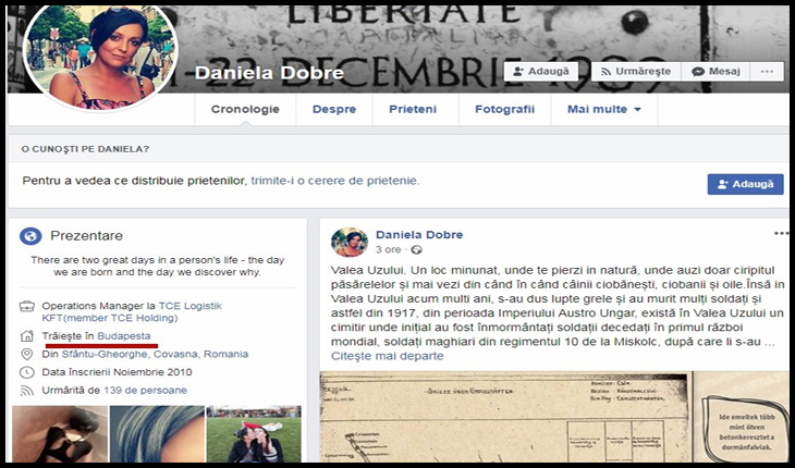 Antiromânism: Trăiește la Budapesta, dar s-a săturat de românii care au "ceva" de sărbătorit la Sf. Gheorghe, Foto: captură facebook / Daniela Dobre