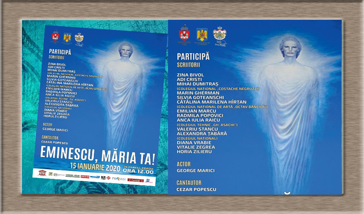 Scriitori români din Ucraina și Republica Moldova prezenți la IAȘI pentru a aniversa 170 de ani de la naşterea lui Eminescu, Foto: Facebook / Primăria Municipiului Iași