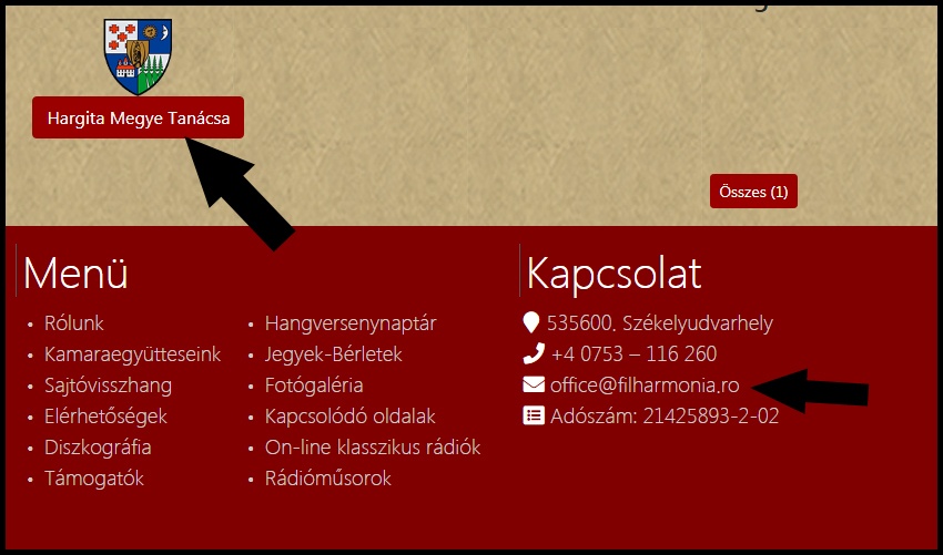 Revoltător! Site-ul Filarmonicii din Odorheiu Secuiesc este numai în limba maghiară și prezentat ca fiind al Filarmonicii din … Ținutul Secuiesc!?
