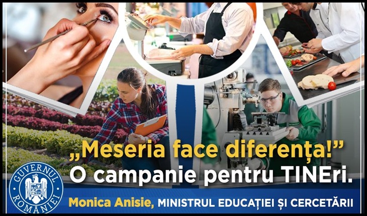 Ministerul Educaţiei şi Cercetării lansează campania „Meseria face diferența!”, Foto: Facebook / acebook.com/www.edu.ro
