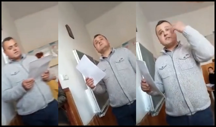 (VIDEO) Modul halucinant în care se încearcă umilirea unui profesor român în fața copiilor, în Zagon, județul Covasna, Foto: captură video / Facebook / Marcel Bărbătei