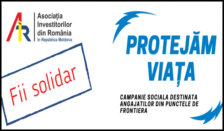 Asociația Investitorilor din România în Republica Moldova a inițiat campania "Protejăm Viaţa!", destinată protejării angajaților de la punctele de trecere a frontierei din Republica Moldova, Foto: Facebook / Asociația Investitorilor din România în Republica Moldova