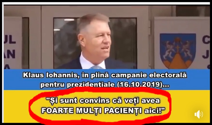 (VIDEO) SINISTRU! În 2019 la spitalul de urgență din Suceava, Iohannis: "Sunt convins că veți avea foarte mulți pacienți aici!", Foto: captură video Facebook