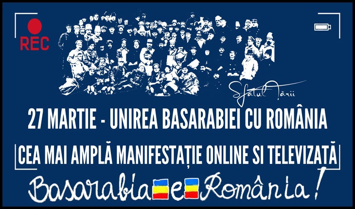 27 martie se mută din stradă la Marea Adunare Online: pandemia Covid-19 nu ne va opri din a ne bucura și a ne aminti că suntem români