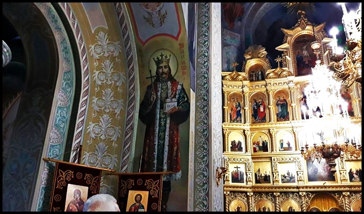 Foto: Ștefan cel Mare pictat în biserica Mănăstirii Căpriana