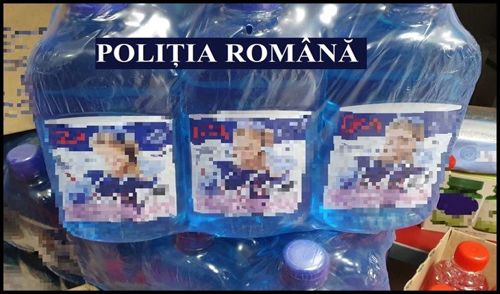 Nici farmaciile nu mai sunt ce-au fost: soluție de curățare vândută drept alcool sanitar, Foto: Facebook /Politia Romana