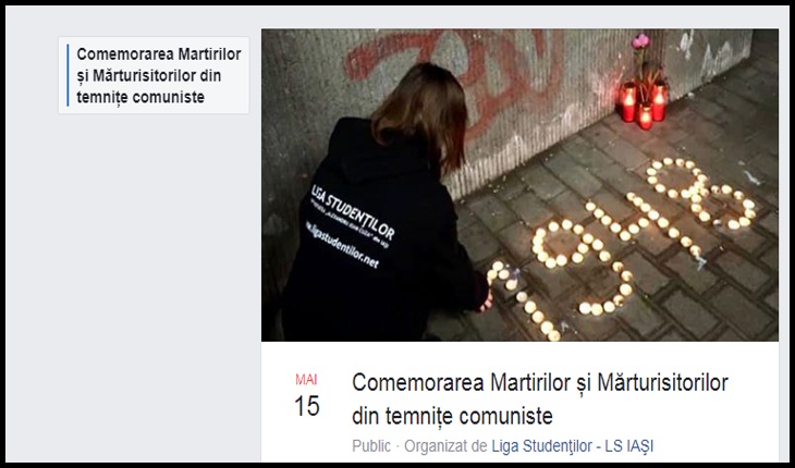15 Mai: La Iași are loc Comemorarea Martirilor și Mărturisitorilor din temnițe comuniste, Foto: Liga Studenţilor - LS IAŞI