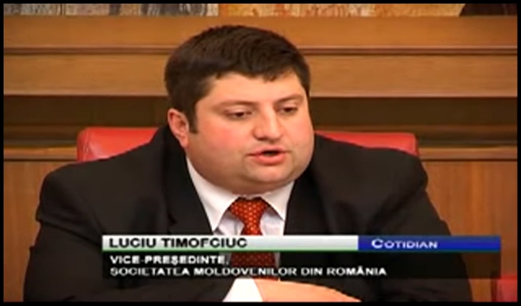 Lucian Timofticiuc, membru fondator al Comunităţii Moldovenilor din România, Foto: captură youtube