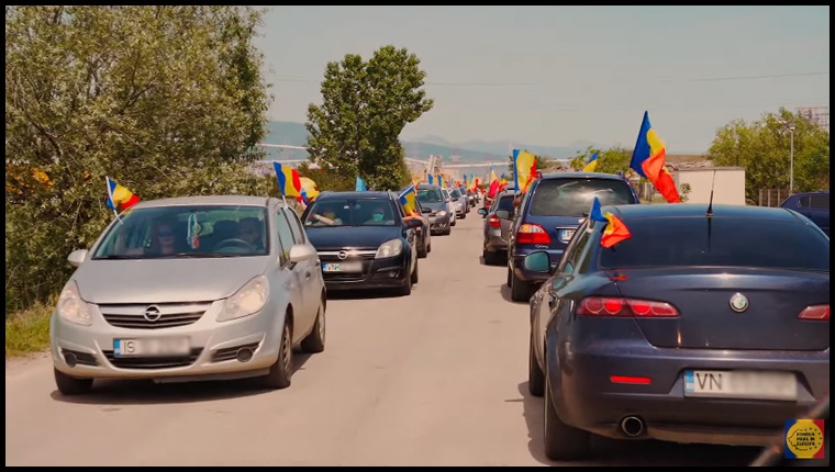 Protest Sebeș, Mai 2020, Foto: captură youtube AUR