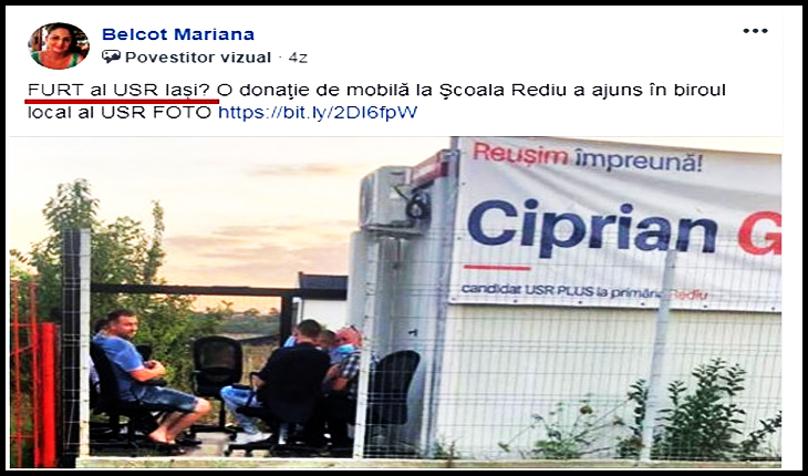 Jos corupții altora, și sus corupții USR-ului? USR Rediu, un focar de corupție, Foto: captură facebook