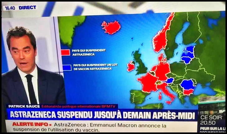 Doar România nu catadicseşte în Estul Europei să-și apere cetățenii de AstraZeneca! Până și Bulgaria a stopat vaccinarea!, Foto: captură BFM TV