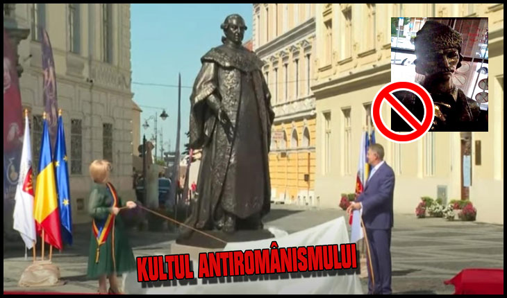 De la marele român Mihai Eminescu, la marele antiromân Klaus Iohannis și căcatul trântit în mijlocul Sibiului