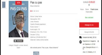 Cartea scrisă de Iohannis, “Pas cu pas”, a ajuns să valoreze mai puțin decât un sul de hârtie igienică: 0,8 lei!!!