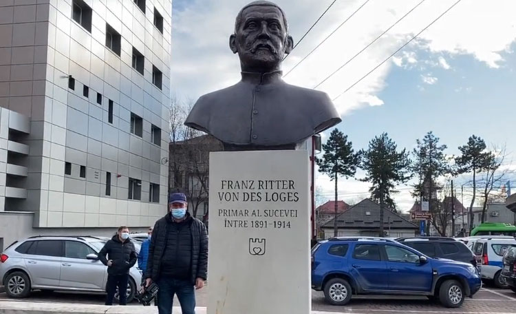 PNL Suceava nostalgică după dualismul austro ungar: bust pentru un primar din perioada austro-ungară inaugurat în fața Primăriei din Suceava
