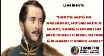 Ce a însemnat 15 -17 martie 1848 împotriva românilor? Lajos Kossuth: ’’Libertatea voastră este spânzurătoarea, drepturile voastre de egalitate, înseamnă că popoarele care împart teritoriile cu Ungurii, vor trebui să fie absorbite de elementul maghiar’’