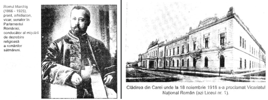 27 aprilie 1919: La Carei a fost eliberat din arest protopopul Romulus Marchiș senator în Parlamentul României Mari