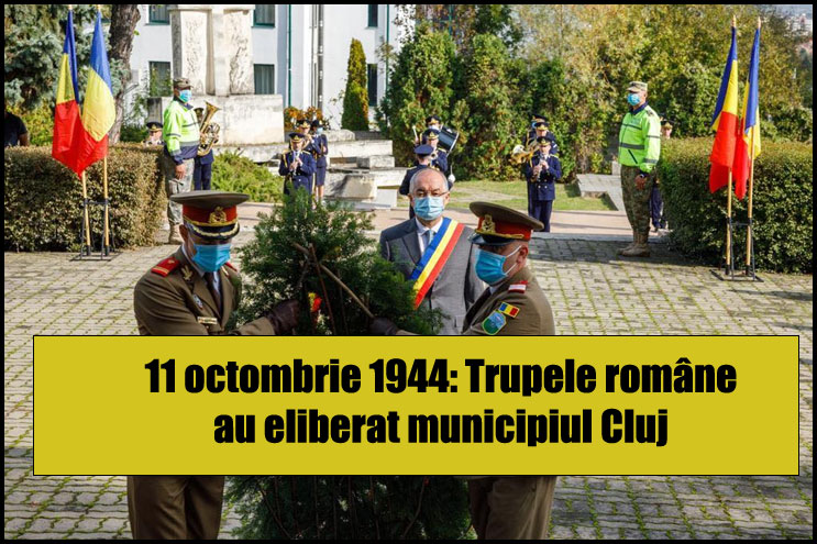 11 octombrie 1944, eliberarea Clujului de sub ocupația Ungariei hortiste. Boc, prin tăcere, este in doliu, Foto: Facebook / Emil Boc