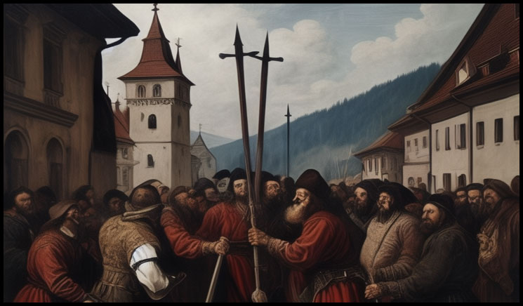 29 Aprilie 1459 – Tragerea în țeapă a negustorilor din Brașov, de către domnitorul Vlad Țepeș