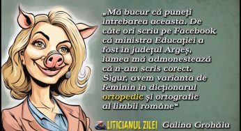 Alina Gorghiu umblă cu “dicționarul ortopedic” după ea ca să nu se împiedice în limba română!