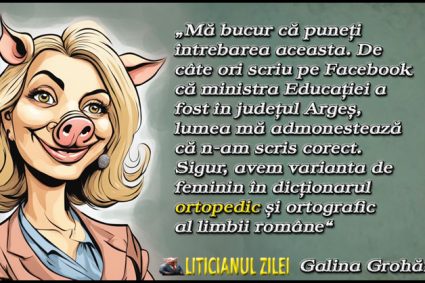 Alina Gorghiu umblă cu „dicționarul 𝐎𝐑𝐓𝐎𝐏𝐄𝐃𝐈𝐂” după ea ca să nu se împiedice în limba română!