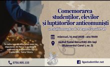 Comemorarea studenților,elevilor și luptătorilor anticomuniști arestați în noaptea de 14 spre 15 mai 1948