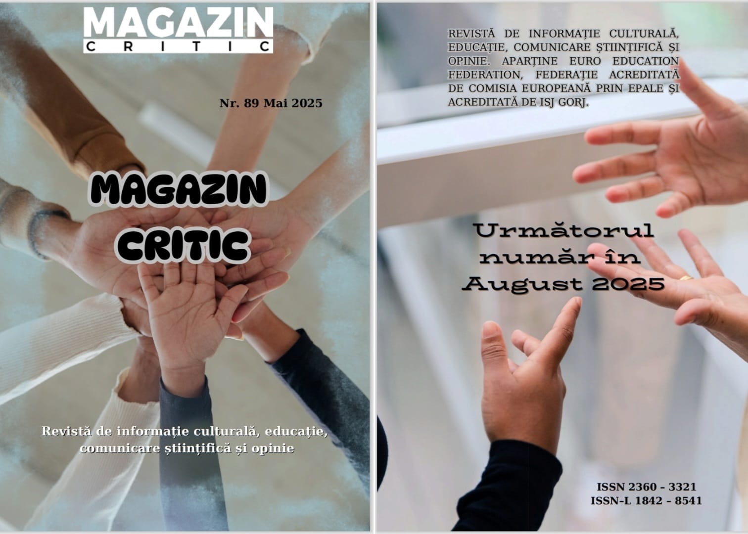  Echipa noastră a publicat numărul 89 al revistei MAGAZIN CRITIC