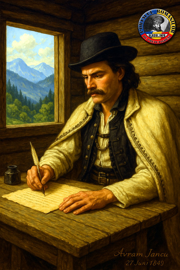 27 iunie 1849 - Avram Iancu le răspunde colonelului ungur Iosif Simonffy și deputatului Ioan Gozman, nerenunțând la scopurile pentru care a început lupta, dar nici refuzând posibilitatea unor negocieri pentru depunerea armelor