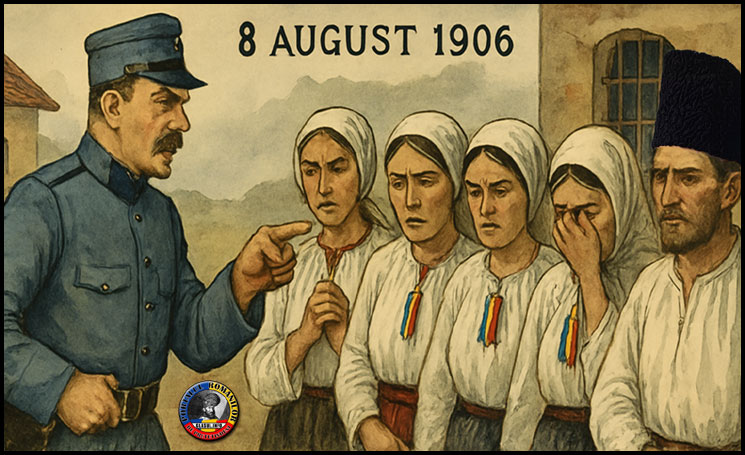 8 August 1906 – Tricolorul românesc purtat pe cămăși le aduce la mai mulți români din Ilia Mureșană câte 1 zi de închisoare și 10 coroane amendă