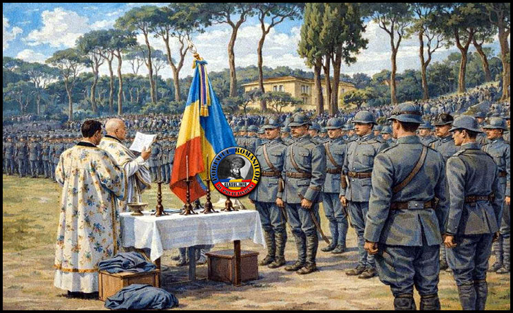 26 ianuarie 1919 - Soldații români voluntari din Regimentul 3 „Crișan” depuneau jurământul militar de pe 26 ianuarie 1919 în Piața Sena din Roma
